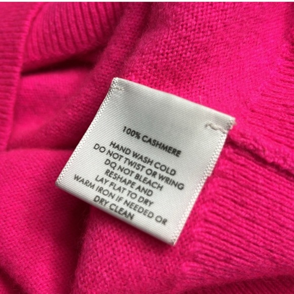 WHITE + WARREN Pink Essential Cashmere Crewneck XS - Picture 9 of 9